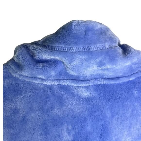 Roxy Tundra Warm Fleece Jacket Womens M Light Blue Zip Up Fuzzy Stand Collar NWT - Picture 4 of 10